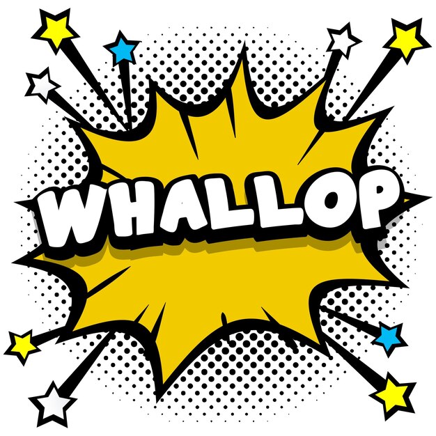 Whallop Pop art comic speech bubbles book sound effects