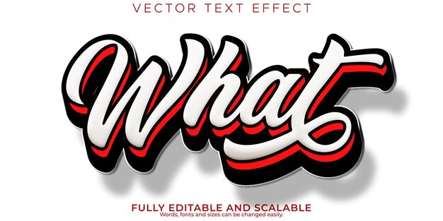 What text effect editable modern lettering typography font style