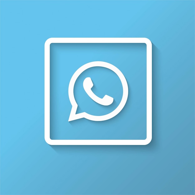 Whatsapp blue icon design