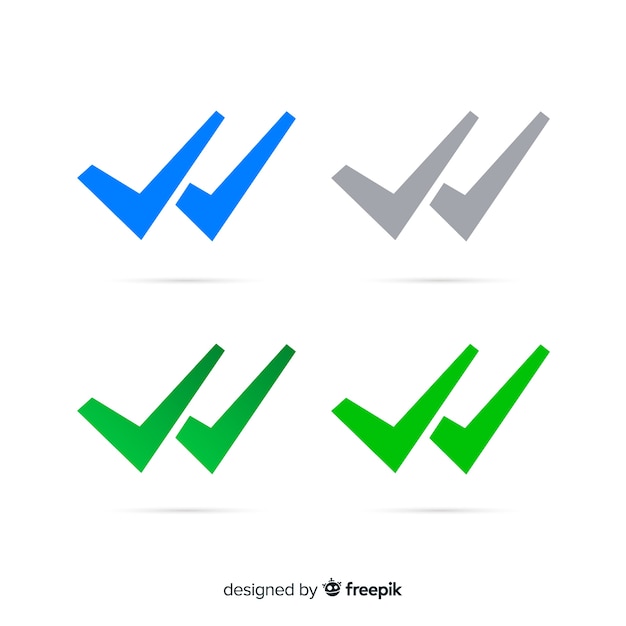 Free vector whatsapp double check design