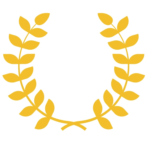 Free Vector wheat leaves award circle gold gradient