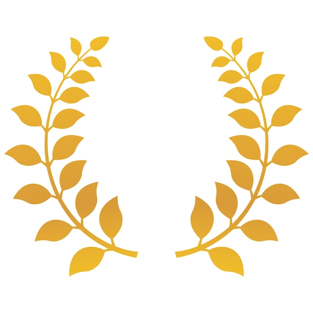 Wheat Leaves Award Circle Gold Gradient