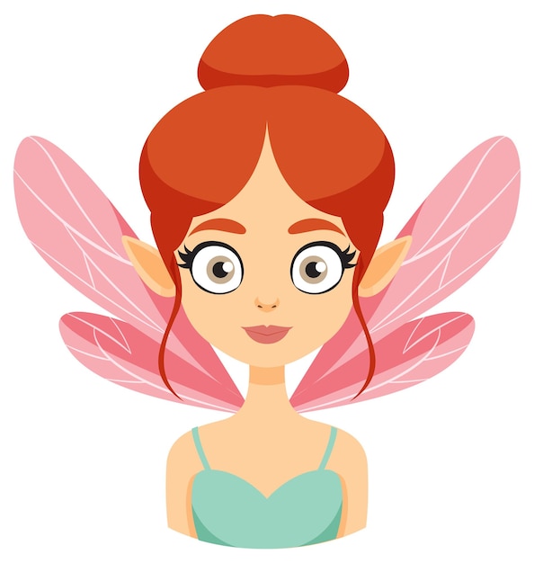 Free Vector whimsical fairy with pink wings