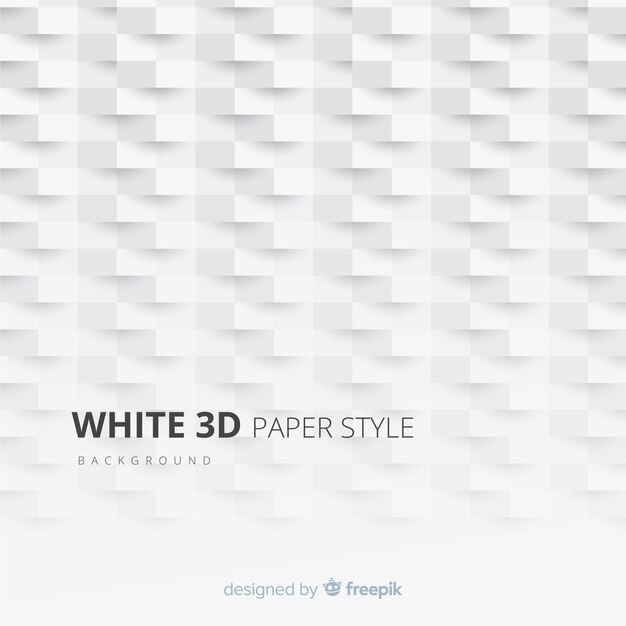 White 3d paper style background