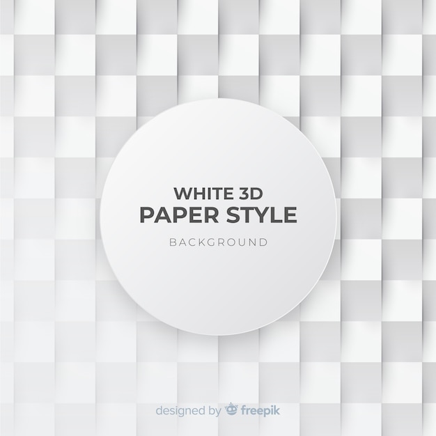 White 3d paper style background