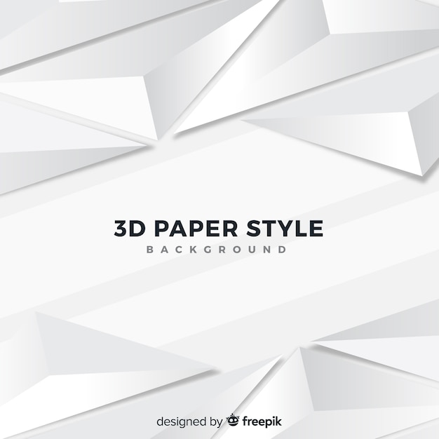 White 3d paper style background