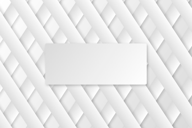 White abstract background in 3d paper style