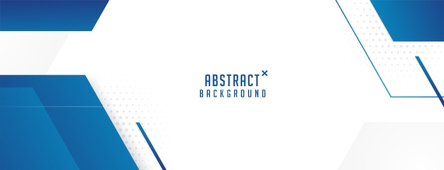 White abstract background with blue geometric pattern design