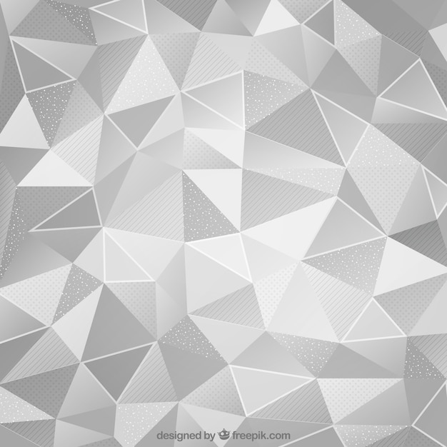 White abstract metallic background with triangles