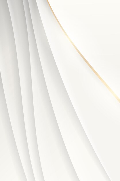 White abstract wavy background vector