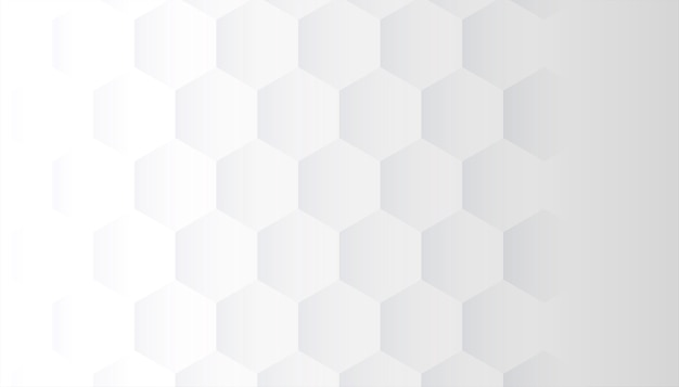 Free vector white background with 3d hexagonal pattern design