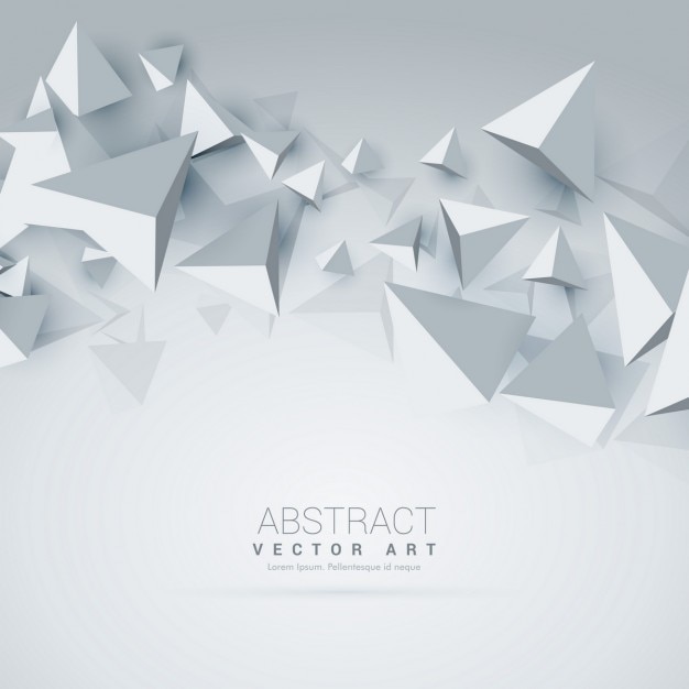 Free Vector white background with 3d polygons