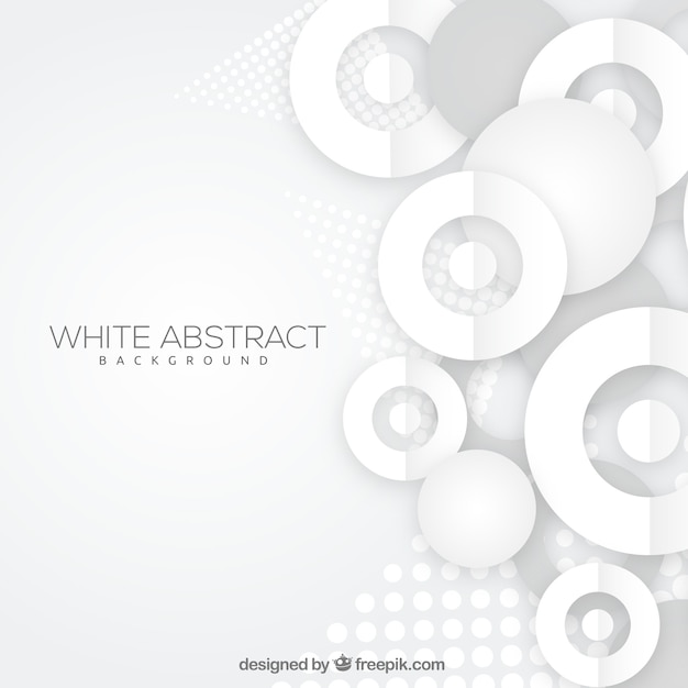 White background with abstract design