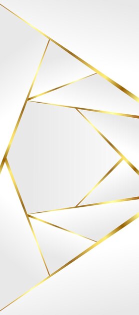 White background with geometric golden lines