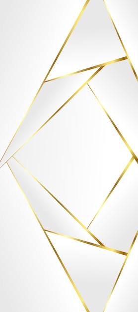 White background with geometric golden lines