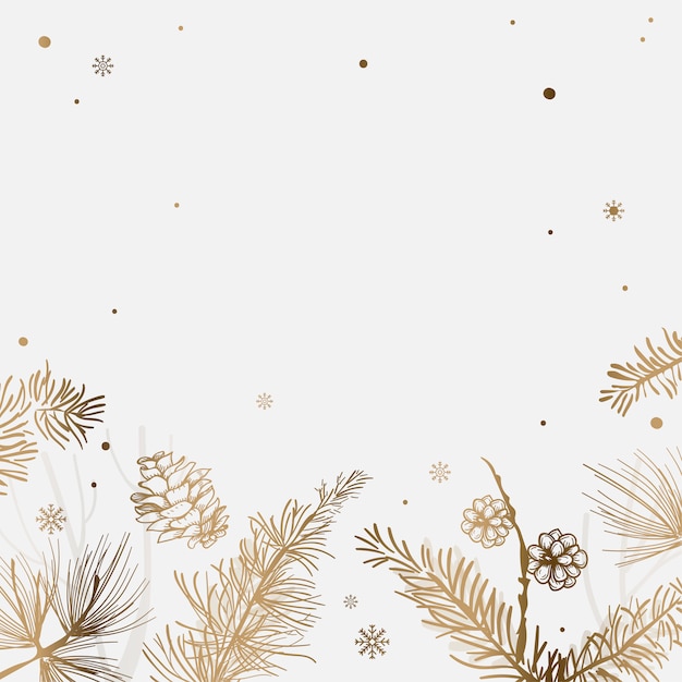 Free Vector white background with winter decoration vector