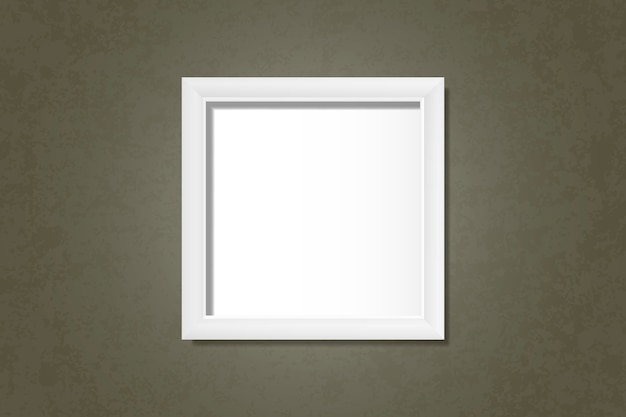 White blank frame on the wall