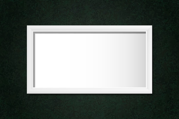 Free Vector white blank frame on the wall