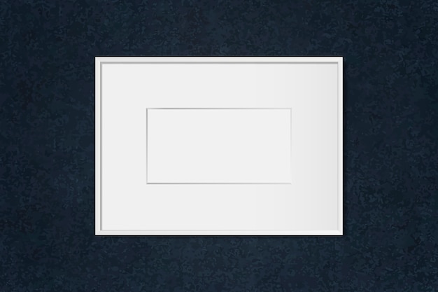 Free Vector white blank frame on the wall