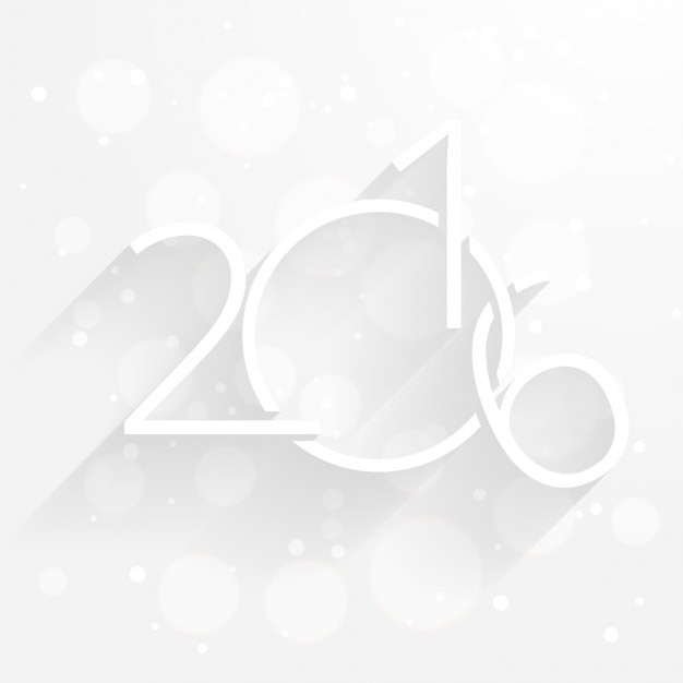 Free Vector white and bokeh new year card