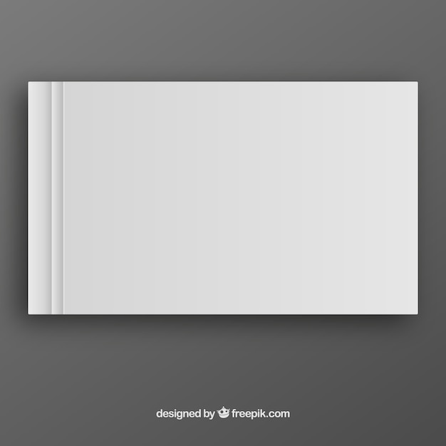 Free Vector white book template in front side 