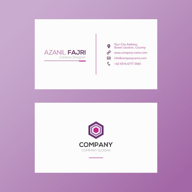 White business card