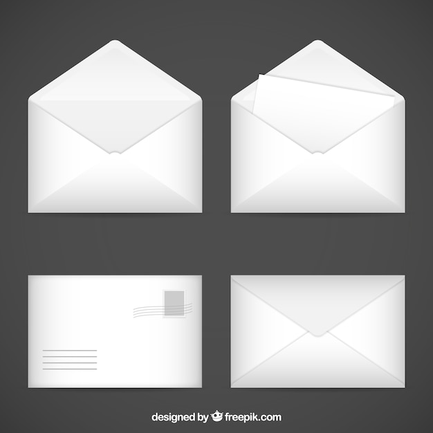 Free Vector white envelopes