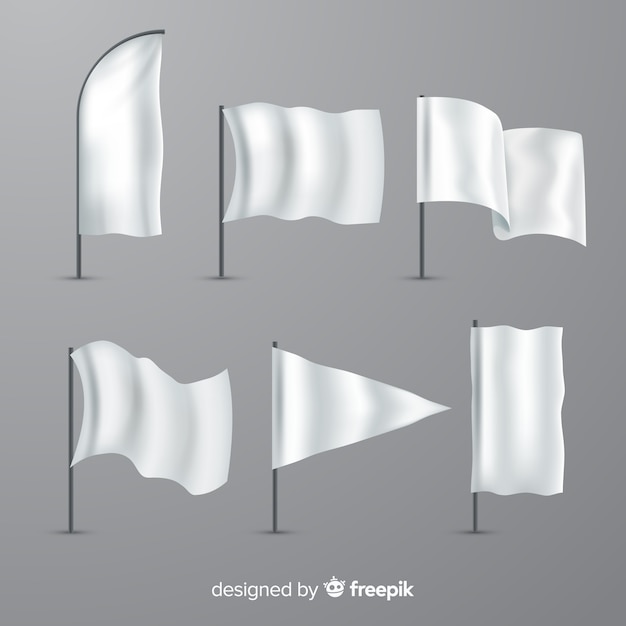 Free Vector white fabric banner collection