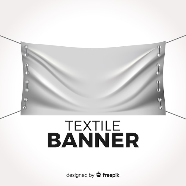 Free Vector white fabric banner set