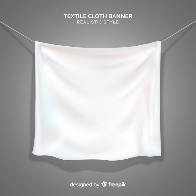 White fabric banner