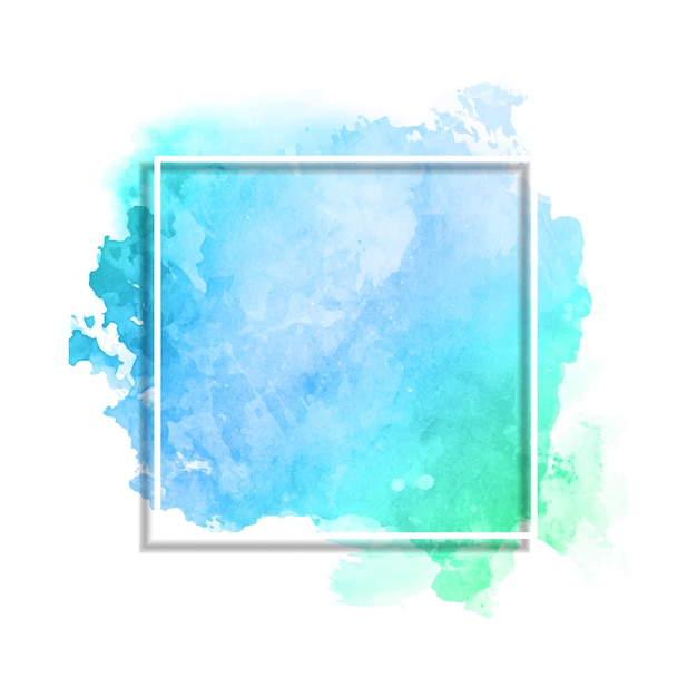 Free Vector white frame on a watercolour texture