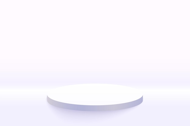 Free vector white gray podium display mockup background