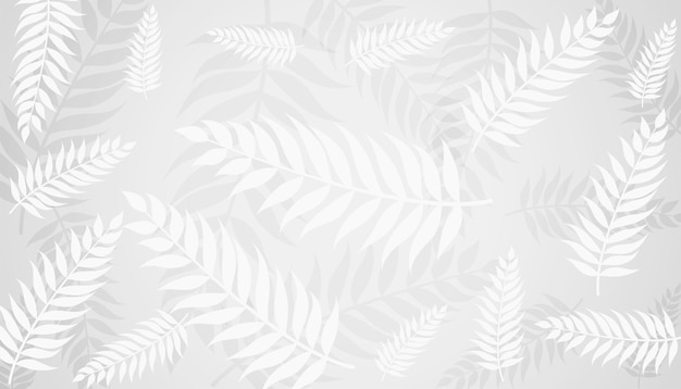 Free Vector white leaves pattern background design