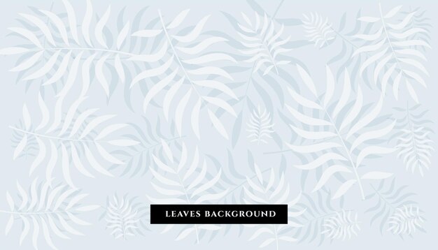 White leaves pattern background design