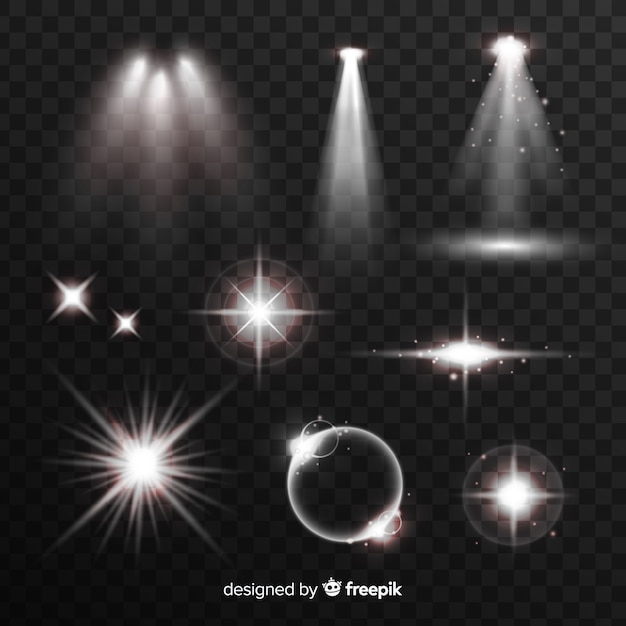 Free Vector white light effect collection