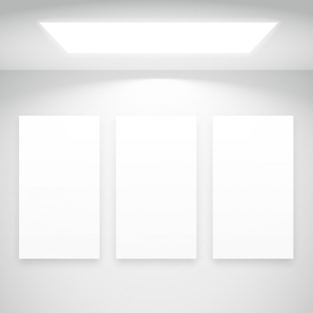 White light with picture frames