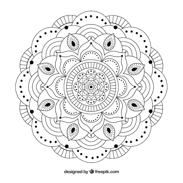 Free vector white mandala background