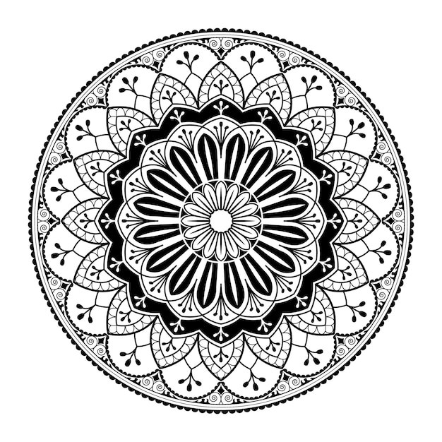 Free Vector white mandala pattern on white background