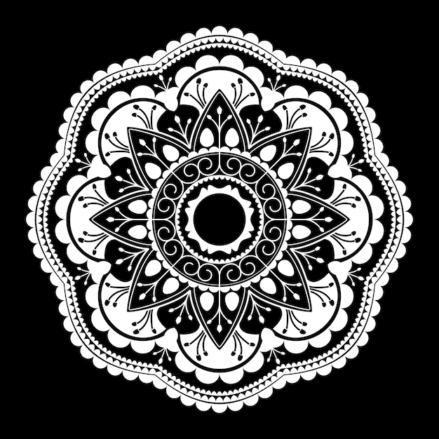 Free Vector white mandala pattern on white background