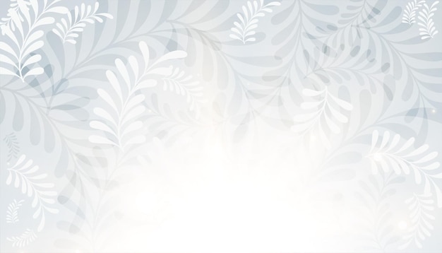 White nature leaves background design