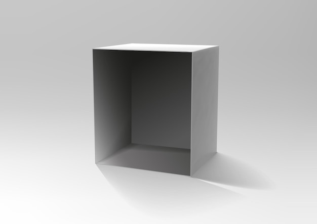 Free Vector white open realistic box