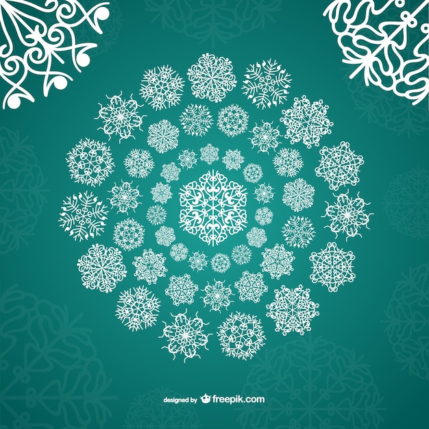 White ornamental snowflakes