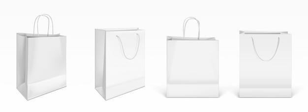 white paper shopping bags