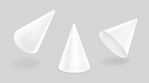 White party hats for birthday celebration