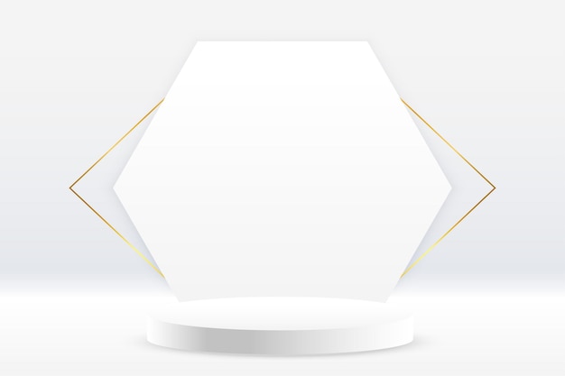 White podium display background design