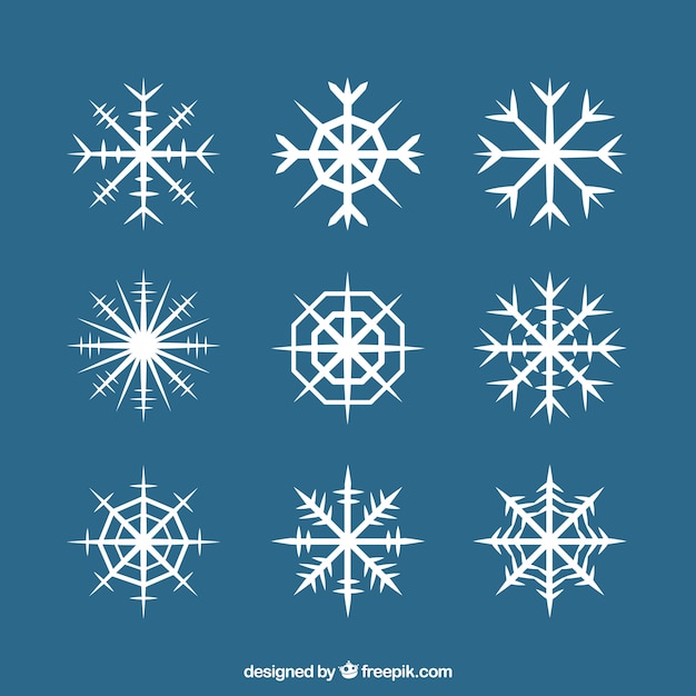 White snowflakes collection