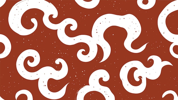 Free Vector white swirls art pattern