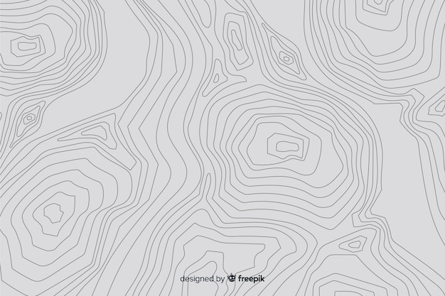 Free vector white topographic lines background