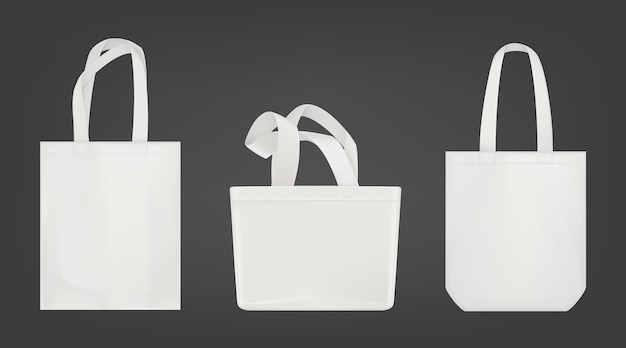 White tote shopping eco bags