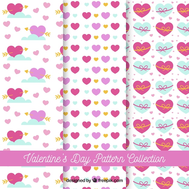 White valentines day pattern collection